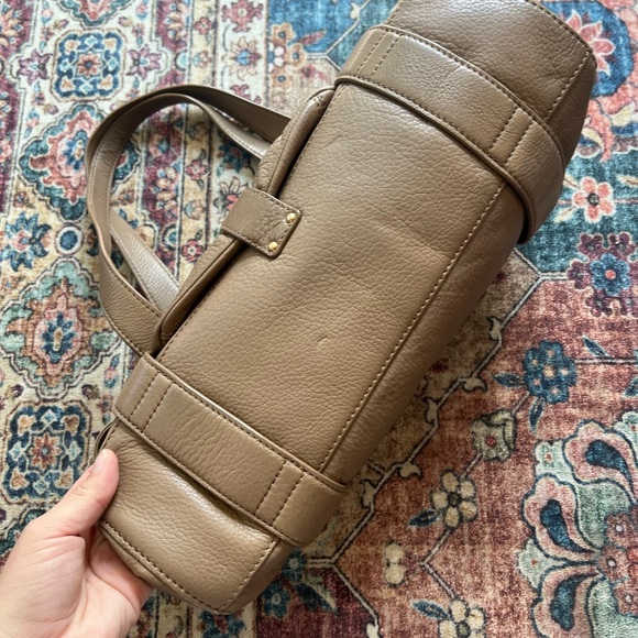 Michael Kors light Brown pebble Leather boho Shoulder Bag with gold accents - Picture 7 of 15